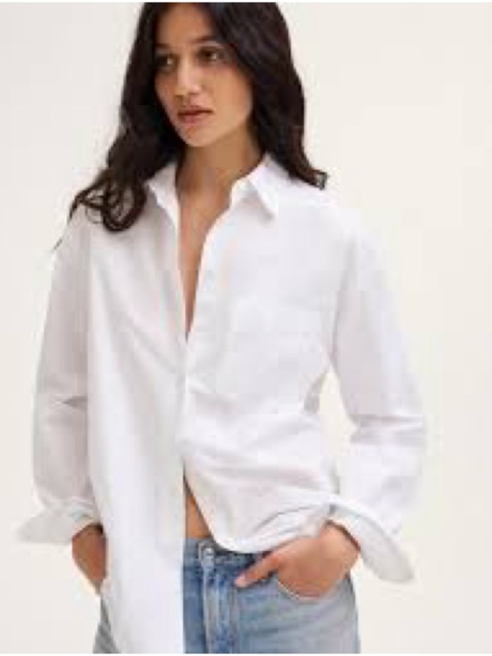Madewell Classic White Button-Down Shirt - Women's White Top